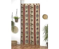 Martina Home Caballo Cortina Trabillas ALPUJARRA, Metal, Unico, 140x260 cm