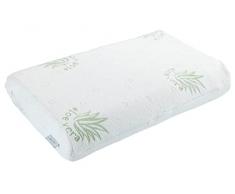 Maximex Almohada Visco de Apoyo para el Cuello, Transpirable, con Espuma ergonÃ³mica, Altura y dureza Ajustable, con Aloe Vera
