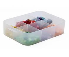 Sundis Pure Box A5 Flat+ SEP TPT pcb8 Separadores, Caja Empilable Multiusos con Compartimentos Y Tapa En Opción, 45x35x25 cm