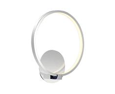 Homemania - LÃ¡mpara de pared Orbis aplique redondo cromado de metal, 30 x 34 x 10 cm, 1 x LED, 12 W, 1260 lm, 4200 K, luz blanca natural