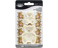 JEM Pop It - Molde en Forma de Teddy para Decoración de Pasteles, Juego de 2 – Tamaños Grandes y Pequeños