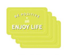 Venilia Enjoy Salvamanteles Vert, MantelerÃ­a, Mantel Individual para el Comedor, Apto para Alimentos, 4 tajada, 45 x 30 cm, 59069, 30 x 45 cm