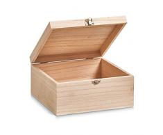 Zeller 15126 Caja de Almacenaje, Madera, Marrón, 23x23x10.5 cm
