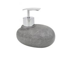 Wenko 18176100 Dispensador de jabón Stone gris, 0.24 L, Poliresina, 11.8 x 10.4 x 9.7 cm, Gris