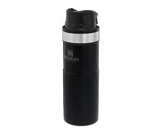 Stanley Trigger Action Termo Café Para Llevar 0.47L / 16OZ Matte Black â Botella Termica Sin BPA - Mantiene FrÃo 7 Horas - Vaso Termico Café de Acero Inoxidable - Apta Para Lavavajillas