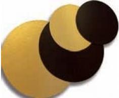 Garcia de Pou 100Â Unidad Dos Laterales bandejas para pastelerÃ­a, cartÃ³n, Oro Negro, 30Â x 30Â x 30Â cm