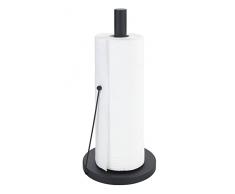 Wenko Portarrollos de cocina Clayton, accesorio Black Outdoor Kitchen, soporte independiente de color negro para rollos de cocina comunes, fabricado con metal recubierto de polvo, medidas Ã 15 x 33 cm