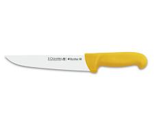 3 Claveles Cuchillo Carnicero Estrecho Proflex, Acero Inoxidable, Amarillo, 24 cm-9.5