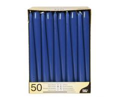 PAPSTAR 17965 50 - Velas de candelabro (diámetro: 2,2 cm, Longitud: 25 cm), Color Azul