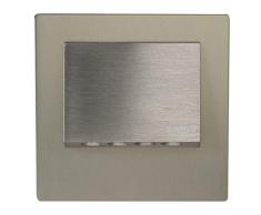 Zamel Ledix - Aplique de pared LED, metal, acero