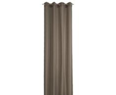 Deko Trends 8022 01 080 Solid - Cortina con 8 agujeros (245 x 144 cm), color marrón