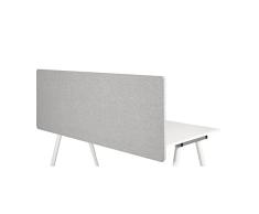 hjh OFFICE 891009 Separador acÃºstico de Escritorio FLEXMIUT D 62 x 160 cm, ParticiÃ³n de mesa, Tabique, Tejido Gris Claro