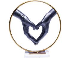 Kare Design Elements Heart Hand - Figura Decorativa (33 x 31 x 11 cm), diseÃ±o de corazÃ³n