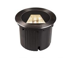 SLV luminaria empotrable de suelo DASAR® 270 / Foco led para terraza, proyector de exterior, lámpara empotrable, jardÃn, lámpara de suelo para exteriores / IP65/IP67 3000K 30 W 2000lm negro