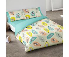 BURRITO BLANCO - Juego de Funda nórdica 405 Azul, para Cama de 150 x 190/200 cm.