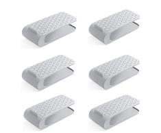 NC 6pcs Organizadores de Zapatos Ajustables, Organizador Zapatos, Organizadores Ajustables de Zapatos con Ranuras Soportes, Soporte de Calzado de Altura Ajustable
