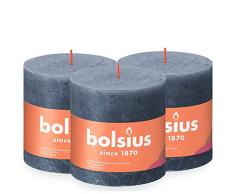 Bolsius Vela rústica de pilar (paquete de 3)