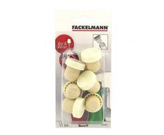 FACKELMANN Tapones de corcho para botellas de vino - Tapones de corcho de vino - Tapones de corcho para vino - Tapones de corcho para botellas - Tapones de corcho 25mm, corcho y plástico rojo, 6uds.