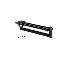 Emuca - Colgador extraible de perchas para armario o vestidor, perchero colgador, percha extensible de 350mm de largo, negro