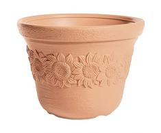 Maceta SUNNY 60L., dimensiones (mm) 570x570x435, color Ladrillo