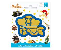 Decora 255099 Cortador de masa mascarilla pirata, plÃ¡stico