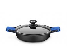 Cacerolas de Hierro Fundido Monix » Comprar online en Livingo Monix Cacerola Baja, Aluminio, Gris Oscuro Antracita, 28 cm
