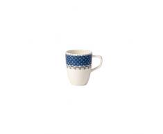 Villeroy & Boch Casale BLU Taza Sin Plato, Porcelana Premium, Blanco/Azul, 1 Unidad (Paquete de 1)