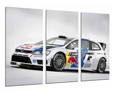 Poster FotogrÃ¡fico Deporte Coche Carrera Rally Volkswagen Blanco Red Bull TamaÃ±o total: 97 x 62 cm XXL