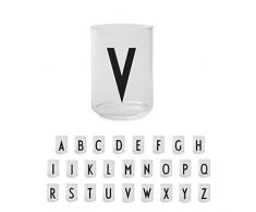 design letters Vaso para beber personal - X - Vaso decorativo disponible, de la A a la Z, ideal para agua y bebidas, 350 ml