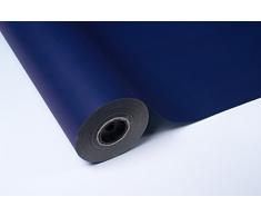 Bobina Papel DE Regalo 70CM X 100M Kraft VERJURADO Azul Marino