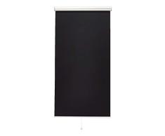 Amazon Basics - Estor opaco enrollable sin cadenilla, sin necesidad de taladrar, 80 x 150 cm, color negro