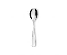 Alessi Nuovo Milano 5180/4 Juego de 6 Cucharas de Postre de DiseÃ±o, Acero Inoxidable, Plateado, 6 Piezas