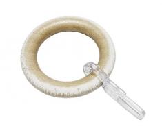 Gardinia Anillas para Cortina (con Ganchos para Pliegues, Madera, 25 mm de diÃ¡metro, 10 Unidades), Roble Castell