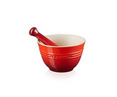 Le Creuset Mortero y pistilo de cerÃ¡mica de gres, diÃ¡metro 11.5 cm, 360 g, 300 ml, Cereza, 81209300600003