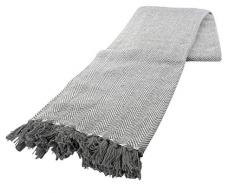 Como throw127 X 152 CM Grande sofá, Silla y Cama Decorativa Throwover, Color Gris y Blanco Elegante, Negro