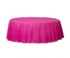 Amscan Internacional - Mantel borde de plástico en color de la caÃda: Hot Pink
