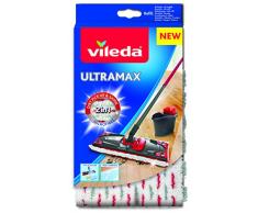 Vileda - Recambio para Mopa Ultramax, Mopa de Microfibras 2 en 1, Color Blanco y Rojo