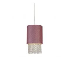 Lighting Collection - Pantalla para lámpara de techo (acrílico, diseño de gotas), color rosa