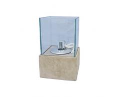 homea 5bgd076bg lámpara de aceite (cristal base textura/fibra, multicolor