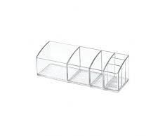 InterDesign Med+ pastillero semanal | Caja clasificadora con 6 compartimentos | Ideal para fÃ¡rmacos, pastillas vitaminas | PlÃ¡stico transparente