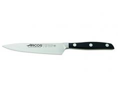 Arcos 160400 Series Manhattan-Chef Cuchillo de nitrum forjado de acero inoxidable 150 mm (5.90 pulgadas) â Mango de polioxitmetileno (POM) color negro (hoja de seda), y plÃ¡stico