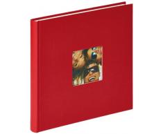 Walther Design FA-205-R álbum de Fotos Fun, 26 x 25 cm, 40 páginas Blancas, Rojo, con el Corte per un Foto