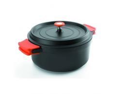 Lacor - 25925 - Cacerola Con Tapa Aluminio Fundido 24cm - Negro