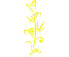 INDIGOS Adhesivo para Pared, Vinilo, Amarillo, 60 x 10 x 10 cm