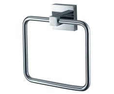 Haceka Mezzo Chrome Toallero Aro, Metal, Gris, 5x16.2x16.6 cm