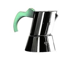 MEPRA - Cafetera (Acero Inoxidable, 1 a 3 Tazas), Color Aguamarina