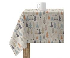 BELUM | Mantel Navidad 140x140 cm Antimanchas 100% algodÃ³n resinado, Mantel NO Hule, Mantel Tacto algodÃ³n, Mantel Impermeable, Mantel Antimanchas Repelente lÃ­quidos