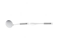 WMF Profi Plus Espumadera, Acero Inoxidable Pulido, 11 cm + Profi Plus Tenedor para Carne, Acero Inoxidable Pulido