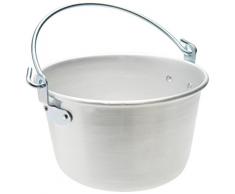 Ollas Agnelli fama4428Â âÂ Caldero con Mango de Arco, Aluminio, Plata