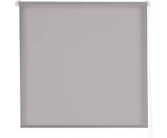 Estoralis Liso - Gove âSIN Herramientasâ Estor Enrollable Easyfix Translúcido, 100 x 180 cm, Gris Claro